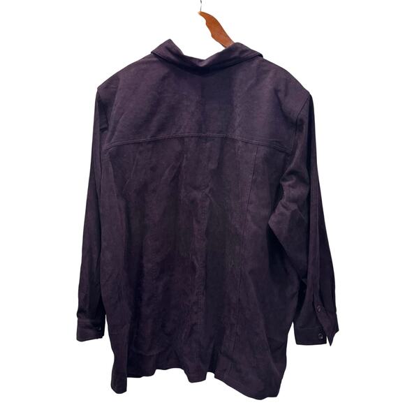 Avenue Women’s Plus Shirt sz 4X 26/28 Sueded Oversized #H941 - Picture 3 of 7